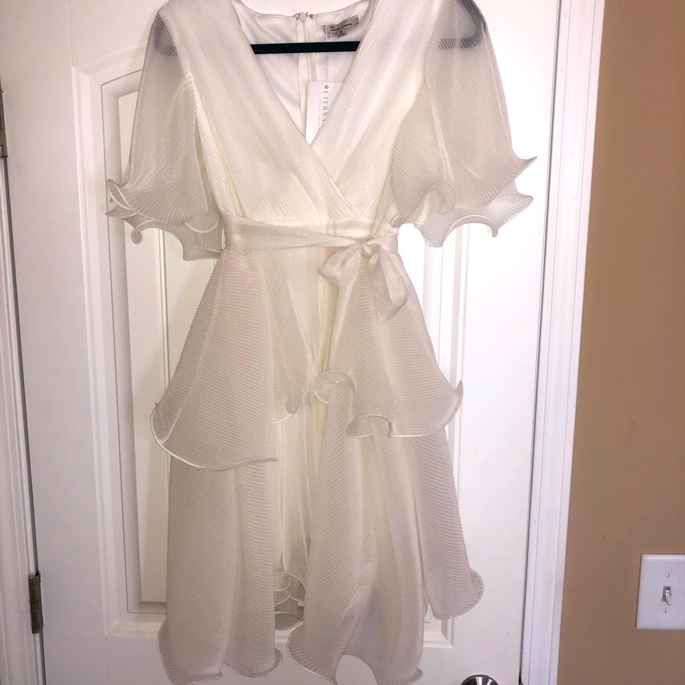 NWT white ruffle dress
